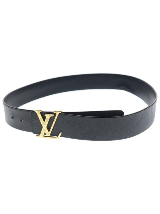 Louis Vuitton LV Damier 40 mm Reversible Leather Belt Black Gold main image 5